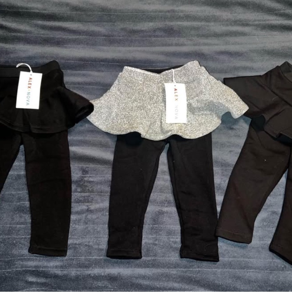 Kids Black and Silver Casual Bottoms